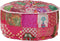 vidaXL - Poef - patchwork - rond - handgemaakt - 40x20 - cm - katoen - roze