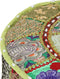 vidaXL - Poef - patchwork - rond - handgemaakt - 40x20 - cm - katoen - groen