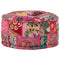 vidaXL - Poef - patchwork - rond - handgemaakt - 40x20 - cm - katoen - roze