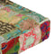 vidaXL - Poef - patchwork - vierkant - handgemaakt - 50x50x12 - cm - katoen - groen