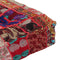 vidaXL - Poef - patchwork - vierkant - handgemaakt - 50x50x12 - cm - katoen - rood