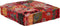 vidaXL - Poef - patchwork - vierkant - handgemaakt - 50x50x12 - cm - katoen - rood