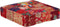 vidaXL - Poef - patchwork - vierkant - handgemaakt - 50x50x12 - cm - katoen - rood
