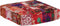 vidaXL - Poef - patchwork - vierkant - handgemaakt - 50x50x12 - cm - katoen - rood
