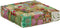vidaXL - Poef - patchwork - vierkant - handgemaakt - 50x50x12 - cm - katoen - groen