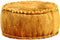 vidaXL - Poef - rond - 40x20 - cm - fluweel - mosterdkleurig