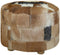 vidaXL - Poef - rond - 50x50x45 - cm - echt - leer