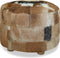 vidaXL - Poef - rond - 50x50x45 - cm - echt - leer