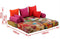 vidaXL - Poef - tweezits - modulair - stof - patchwork