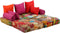 vidaXL - Poef - tweezits - modulair - stof - patchwork