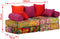 vidaXL - Poef - tweezits - modulair - stof - patchwork