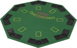 vidaXL - Poker - tafelblad - voor - 8 - spelers - 2-voudig - inklapbaar - groen