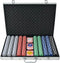 vidaXL Pokerset met 1000 chips aluminium