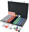 vidaXL Pokerset met 1000 chips aluminium