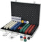 vidaXL Pokerset met 1000 chips aluminium