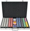 vidaXL Pokerset met 1000 laser chips aluminium