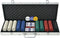 vidaXL Pokerset met 500 chips aluminium