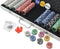 vidaXL Pokerset met 500 chips aluminium