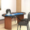 vidaXL - Pokertafel - voor - 10 - spelers - 160x80x75 - cm - blauw