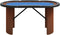 vidaXL - Pokertafel - voor - 10 - spelers - 160x80x75 - cm - blauw