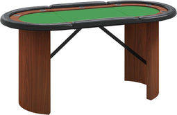 vidaXL - Pokertafel - voor - 10 - spelers - 160x80x75 - cm - groen