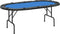 vidaXL - Pokertafel - voor - 10 - spelers - inklapbaar - 207x106x76 - cm - blauw
