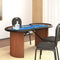 vidaXL - Pokertafel - voor - 10 - spelers - met - fichebak - 160x80x75 - cm - blauw