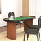 vidaXL - Pokertafel - voor - 10 - spelers - met - fichebak - 160x80x75 - cm - groen