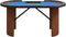 vidaXL - Pokertafel - voor - 10 - spelers - met - fichebak - 160x80x75 - cm - blauw