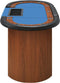 vidaXL - Pokertafel - voor - 10 - spelers - met - fichebak - 160x80x75 - cm - blauw