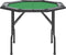 vidaXL - Pokertafel - voor - 8 - spelers - inklapbaar - 108x108x75 - cm - groen