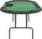 vidaXL - Pokertafel - voor - 9 - spelers - ovaal - 3-voudig - inklapbaar - groen