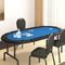 vidaXL - Pokertafelblad - voor - 10 - spelers - inklapbaar - 208x106x3 - cm - blauw