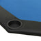 vidaXL - Pokertafelblad - voor - 8 - spelers - inklapbaar - 108x108x75 - cm - blauw