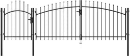 vidaXL - Poort - 1,5x4 - m - staal - zwart