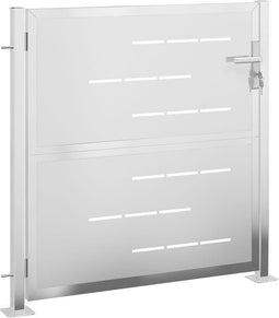 vidaXL - Poort - 100x100 - cm - roestvrij - staal