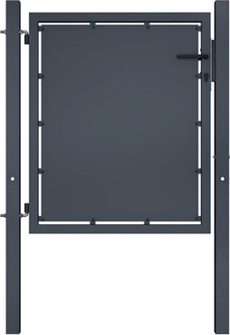 vidaXL - Poort - 100x100 - cm - staal - antraciet