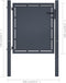 vidaXL - Poort - 100x100 - cm - staal - antraciet
