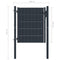 vidaXL - Poort - 100x101 - cm - PVC - en - staal - antracietkleurig