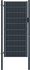 vidaXL - Poort - 100x124 - cm - PVC - en - staal - antracietkleurig
