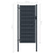 vidaXL - Poort - 100x124 - cm - PVC - en - staal - antracietkleurig