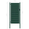 vidaXL - Poort - 100x124 - cm - PVC - en - staal - groen