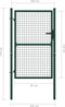 vidaXL - Poort - 100x125 - cm - staal - groen