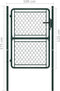 vidaXL - Poort - 100x125 - cm - staal - groen