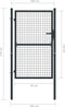 vidaXL - Poort - 100x125 - cm - staal - groen