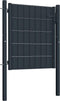 vidaXL - Poort - 100x81 - cm - PVC - en - staal - antracietkleurig