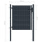 vidaXL - Poort - 100x81 - cm - PVC - en - staal - antracietkleurig