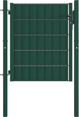 vidaXL - Poort - 100x81 - cm - PVC - en - staal - groen