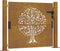 vidaXL - Poort - 105x105 - cm - boomontwerp - cortenstaal