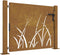 vidaXL - Poort - 105x105 - cm - grasontwerp - cortenstaal